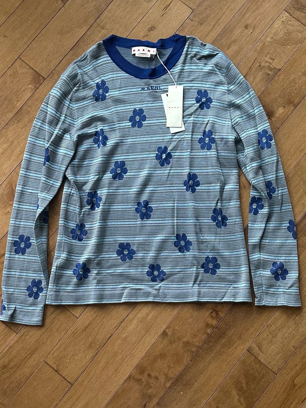 Marnie NWT 100% Cotton Flower Sweater